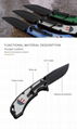 Yangjiang factory custom plastic handle blackening process 3cr13 blade folding k 3