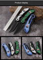 Yangjiang factory custom plastic handle blackening process 3cr13 blade folding k 4