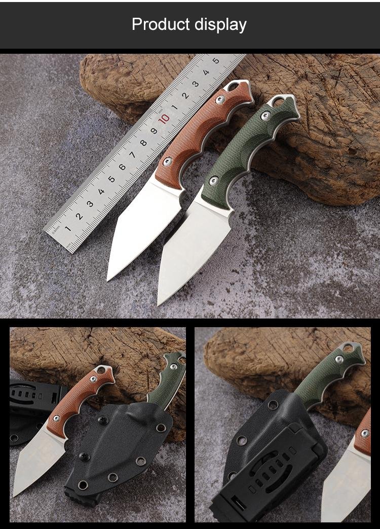 Popular Mitaka handle D2 blade small straight knife outdoor pocket knife 4