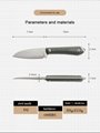 Popular Mitaka handle D2 blade Straight knife Outdoor pocket knife with K sheath 2