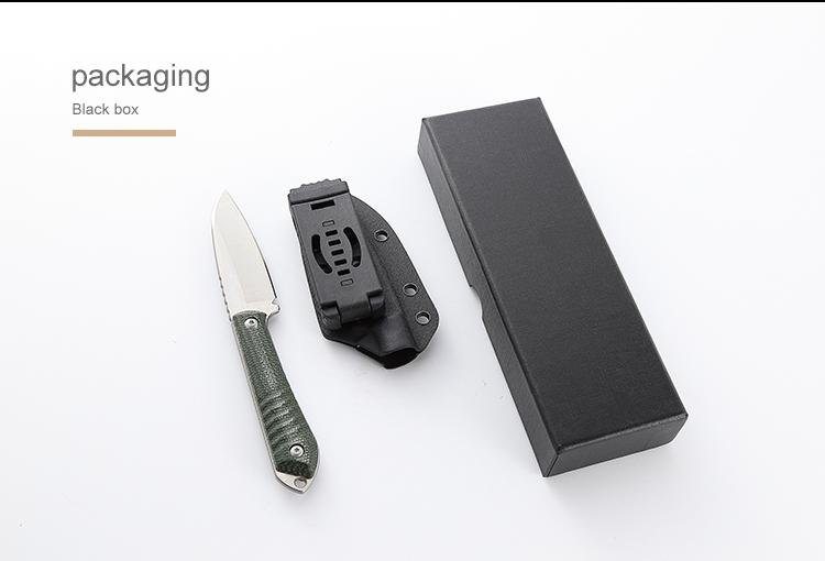 Popular Mitaka handle D2 blade Straight knife Outdoor pocket knife with K sheath 5