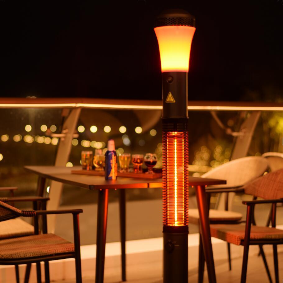 1500W Electric Patio Heater with LED Speaker