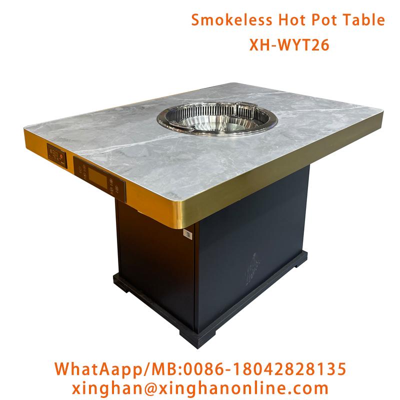 Newest smokeless hot pot table for restaurant - xinghanonline