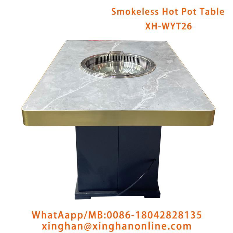 Newest Smokeless Hot Pot Table For Restaurant - Xinghanonline 2