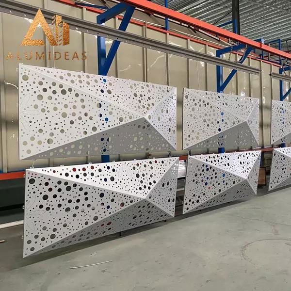 Aluminum facade panels for building exterior cladding