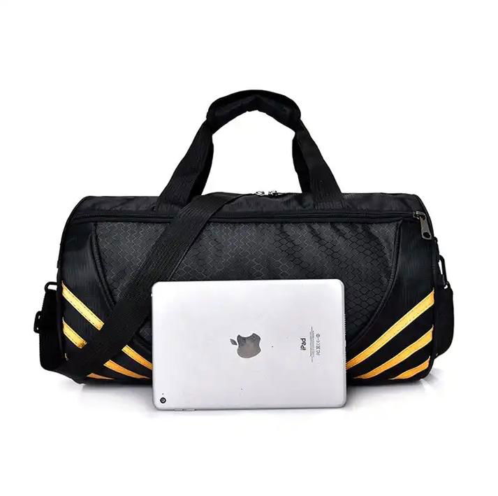 Custom Heavy Duty Large Fitness Travel Duffle Bag Waterproof Black Nylon Mens Sp 2
