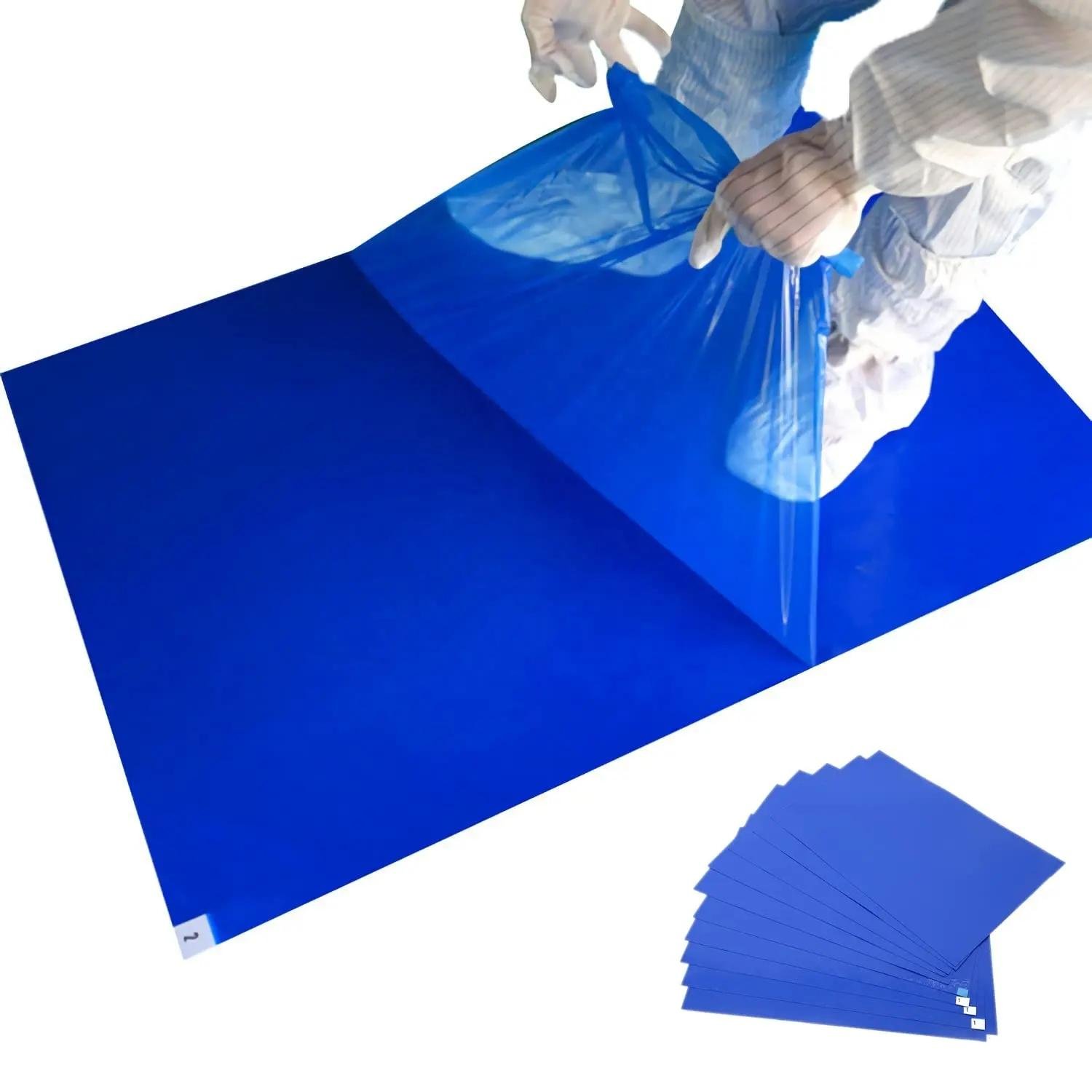 Customized Thickness Blue Tacky Mat esd Sticky Mat Cleanroom Popular esd product