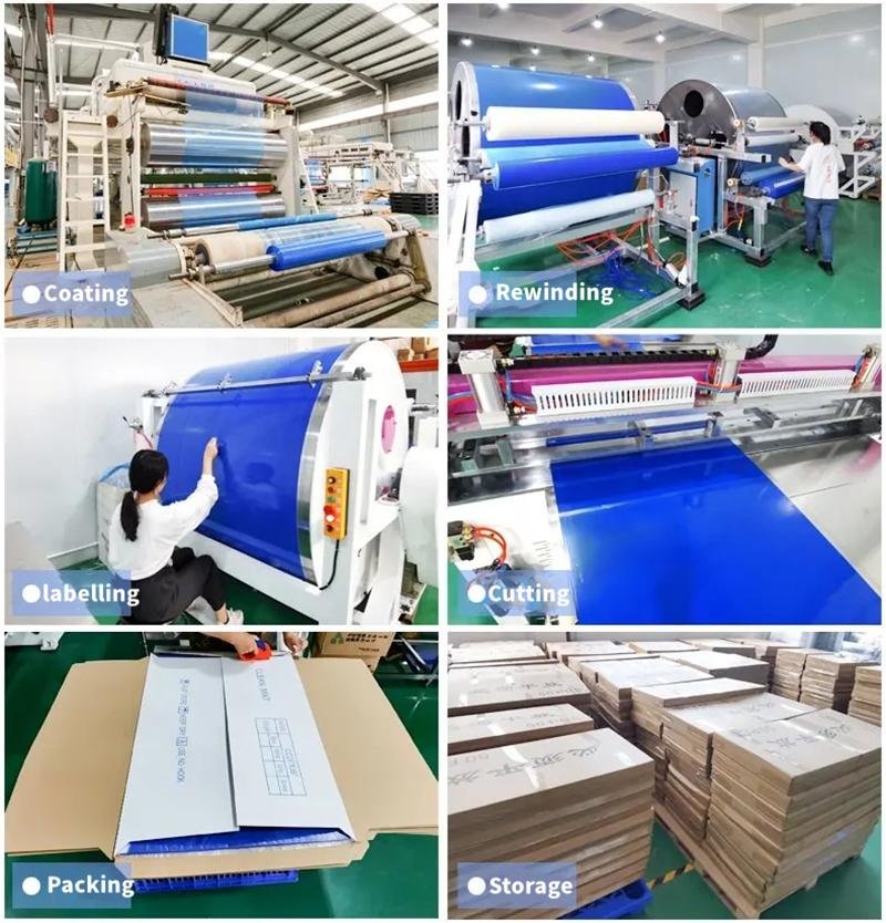 Customized Thickness Blue Tacky Mat esd Sticky Mat Cleanroom Popular esd product 4