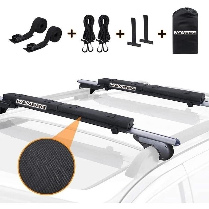 Paddle board Snowboard Surfboard Lightweight Soft Surf Roof Top Rack Pads 2
