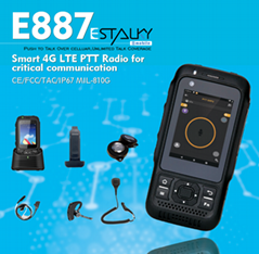 E887 4G PTT LTE POC Network Radio Phone Push To Talk Smart Walkie Talkie