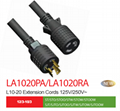 NEMA L10-20/L10-30 带锁延长线，电源线 4