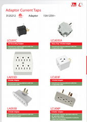 UL/ETL 15A 125V  Adaptor Current Taps