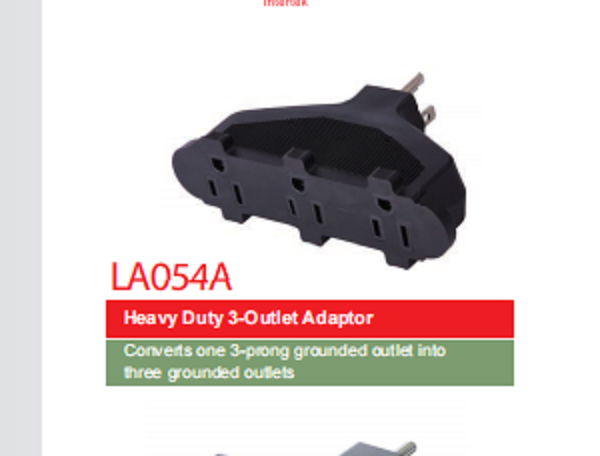 UL/ETL 15A 125V  Adaptor Current Taps 5