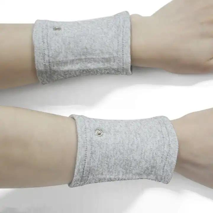 Free Size Conductive Silver Wrist Support Electrodes For TENS Wrist Physiotherap 5