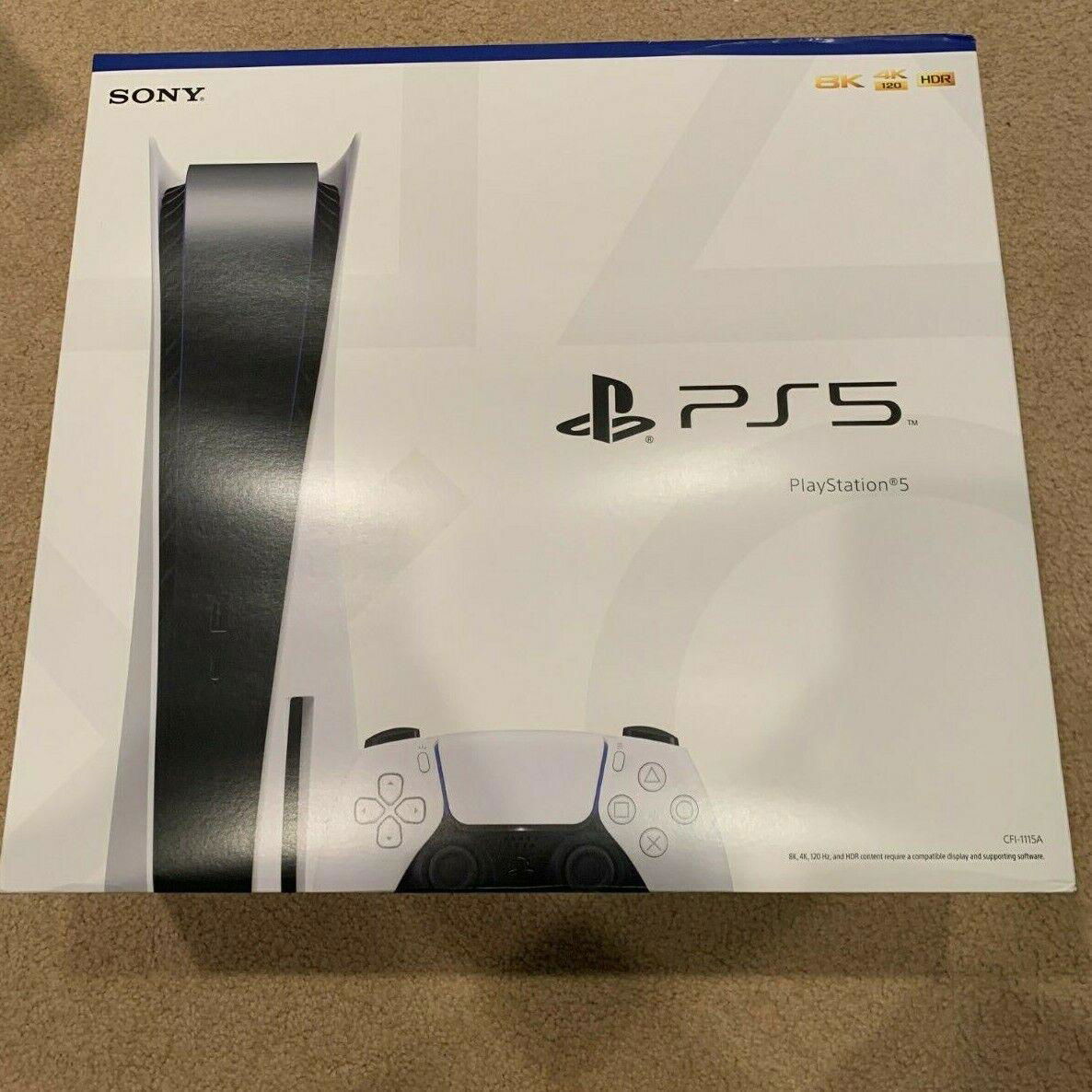 Sony PlayStation 5 PS5 Video Game Consoles Disc Edition With 2 Controllers