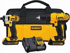 DEWALT 20V MAX Cordless Drill and Impact Driver,Combo Kit with 2 Batteries and C