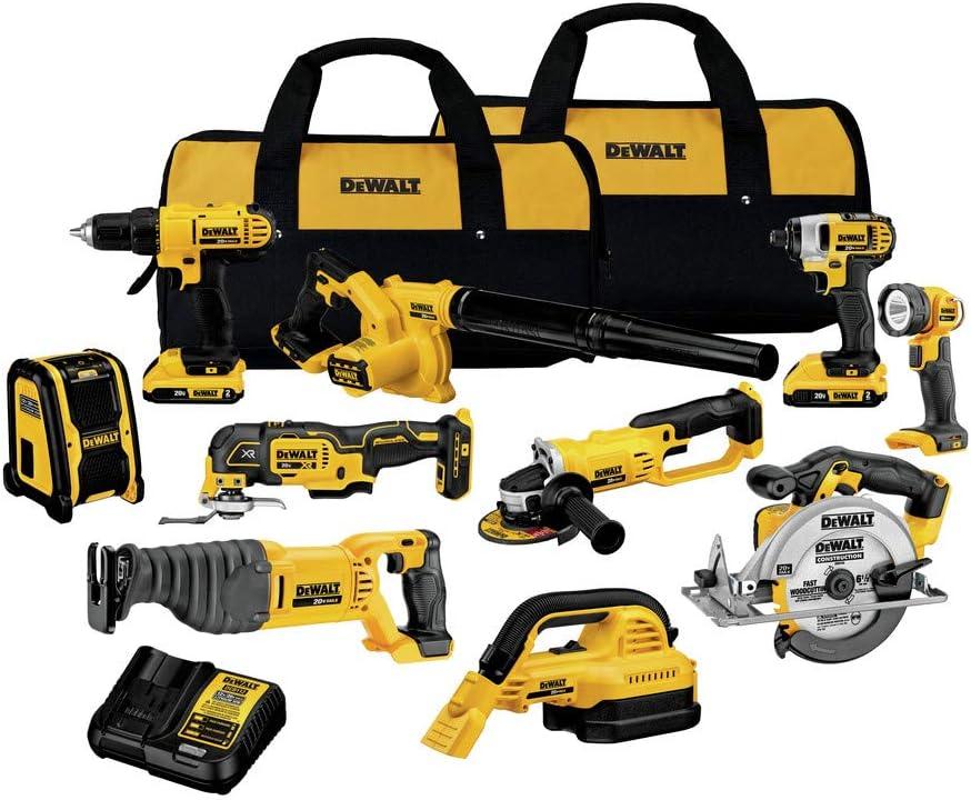 DEWALT 20V MAX Power Tool Combo Kit,10-Tool Cordless Power Tool Set (DCK1020D2)