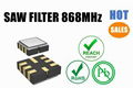 Minis size SMD type 868.3MHz saw filter  lnsertion Loss 2.5dBm