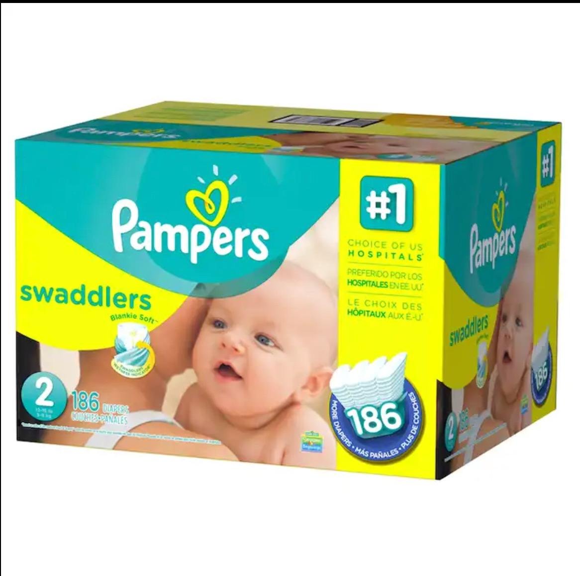 Pampers Swaddlers Disposable Baby Diapers Factory Sealed 2