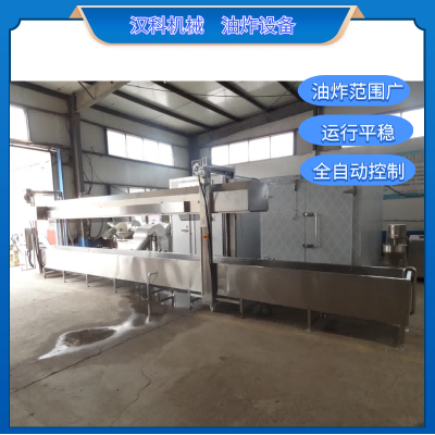 刀魚塊油炸線 小魚仔油炸設備 魚豆腐油炸線 2