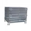 Foldable wire mesh pallet box