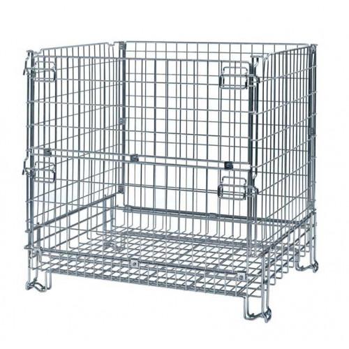 Foldable wire mesh pallet box 2