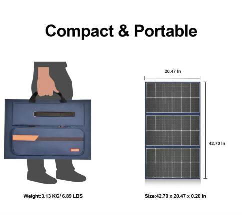 Flexible Foldable Solar Blanket For Power Station 105W 20V
