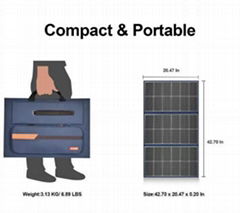 Flexible Foldable Solar Blanket For Power Station 105W 20V