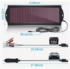 Portable Trickle Solar Charger Power Bank 1.8W 12V waterproof solar charging