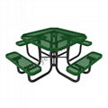 Heavy Duty Thermoplastic Coating Picnic Tables Round/Square 1