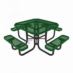 Heavy Duty Thermoplastic Coating Picnic Tables Round/Square