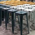 Stackable Industrial Style Metal Bar Stool Chairs 1