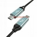 60W Fast Charging Fiber Optic USB 3.2 GEN 2 Type-C Cable for VR Headseat