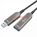 Fiber Optic USB 3.1 AOC-Active Optical Cable,Gen-2,10Gbps,AM to AF,100m 1