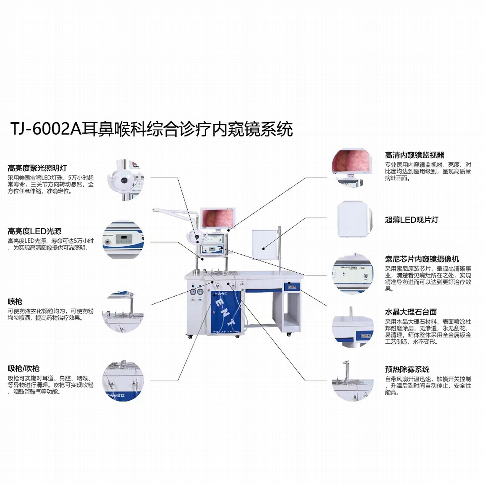耳鼻喉綜合診療台 TJ-6001A豪華款 2
