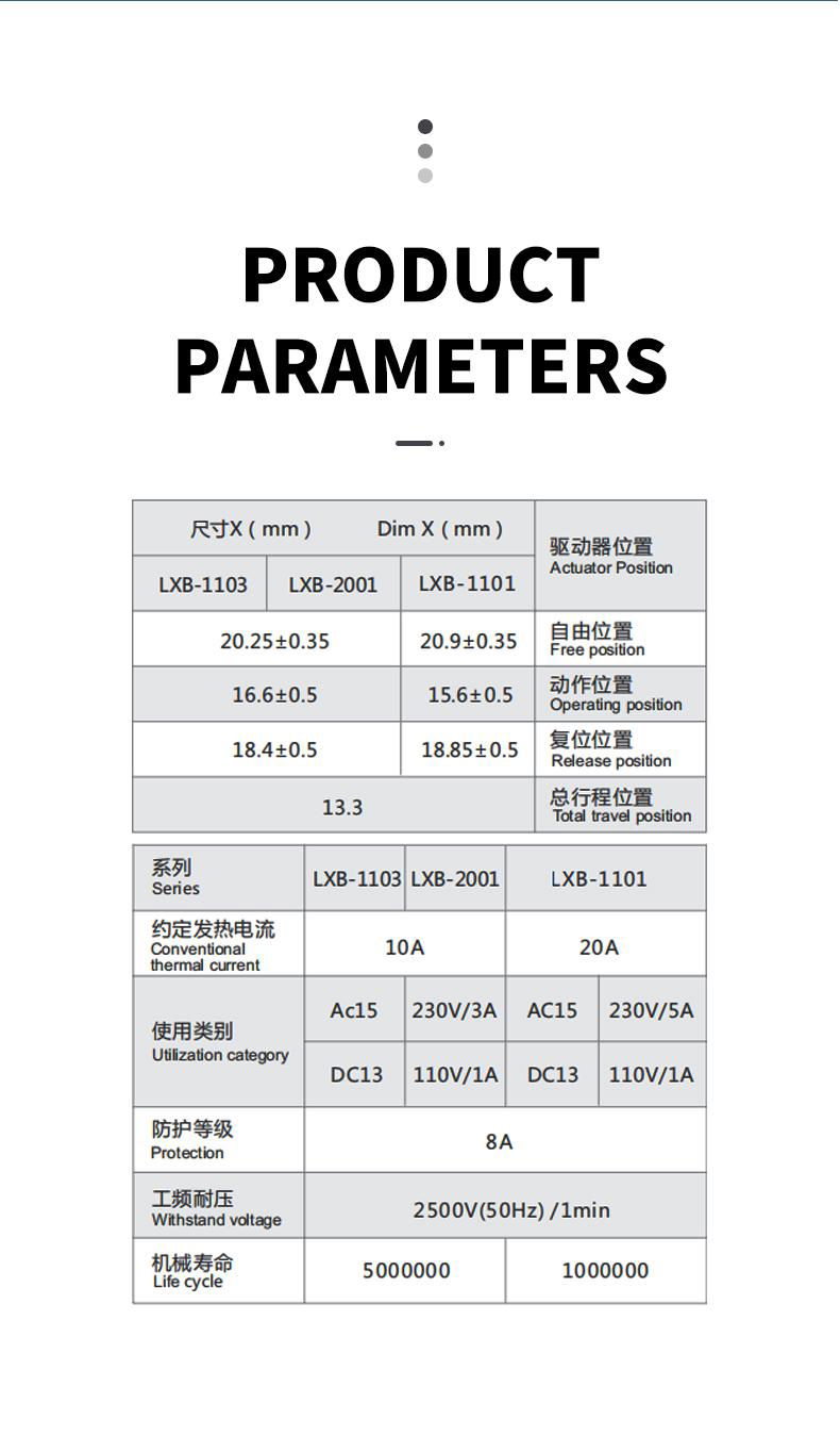 Micro switch self-cleaning contacts for rail transit supporting customization 4