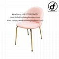 Pink velvet dining chair