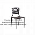 Plastic backrest integrated dining chair 1