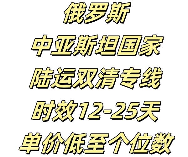俄罗斯哈萨克斯坦中亚吉尔吉斯斯坦陆运双清包税时效快
