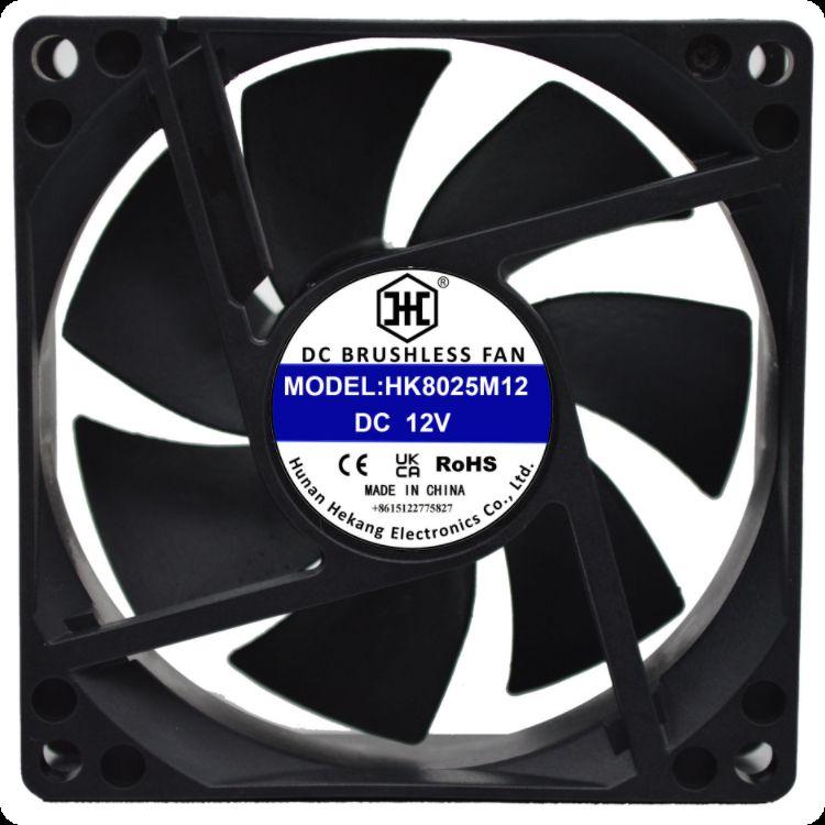 8025 DC 12V 24V 48V Dual Ball Bearing Silent Cooling Fan