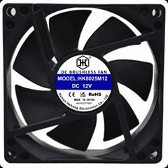 8025 DC 12V 24V 48V Dual Ball Bearing Silent Cooling Fan