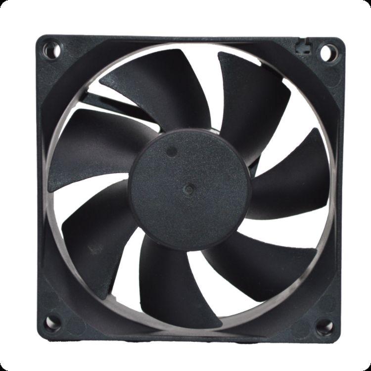 8025 DC 12V 24V 48V Dual Ball Bearing Silent Cooling Fan 4