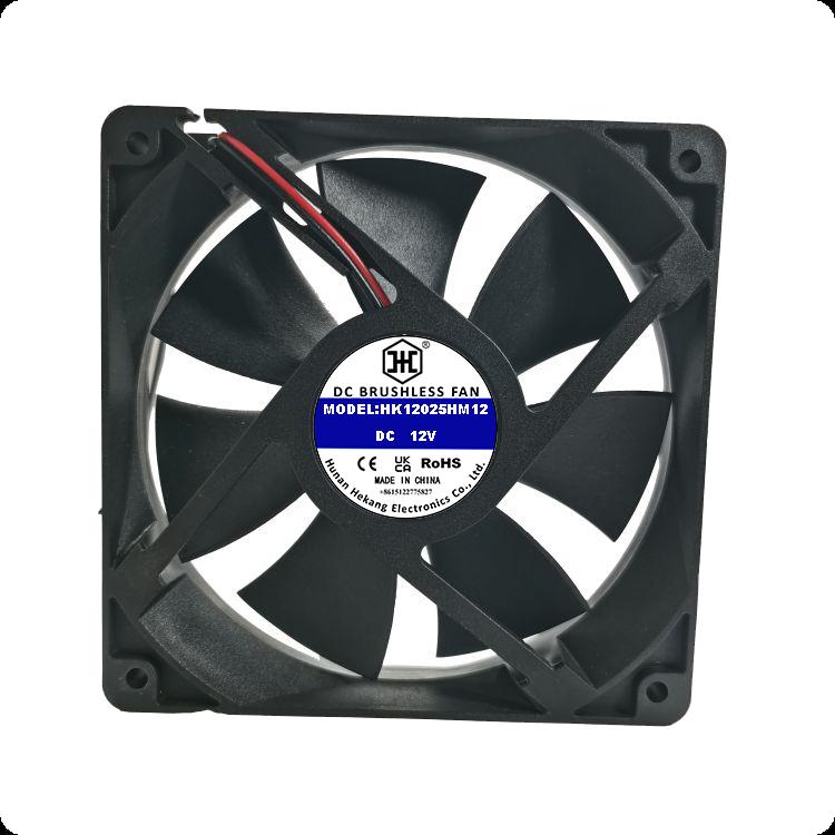 HK12025 DC 12V 24V 48V Ball Bearing Long Life Axial Cooling Fan 120x120x25mm Fan