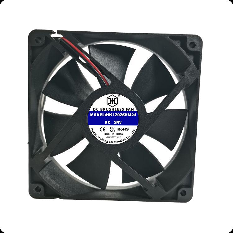 HK12025 DC 12V 24V 48V Ball Bearing Long Life Axial Cooling Fan 120x120x25mm Fan 2