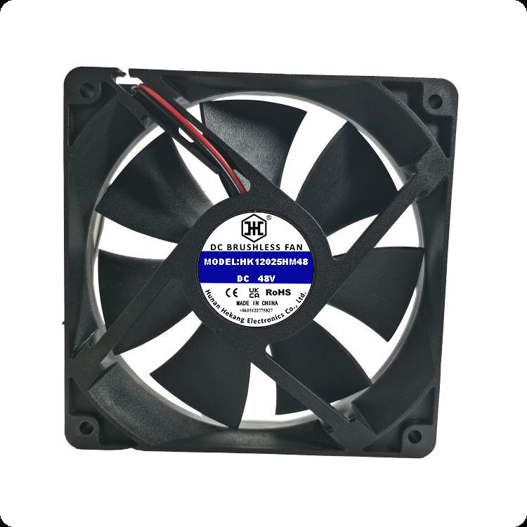 HK12025 DC 12V 24V 48V Ball Bearing Long Life Axial Cooling Fan 120x120x25mm Fan 3