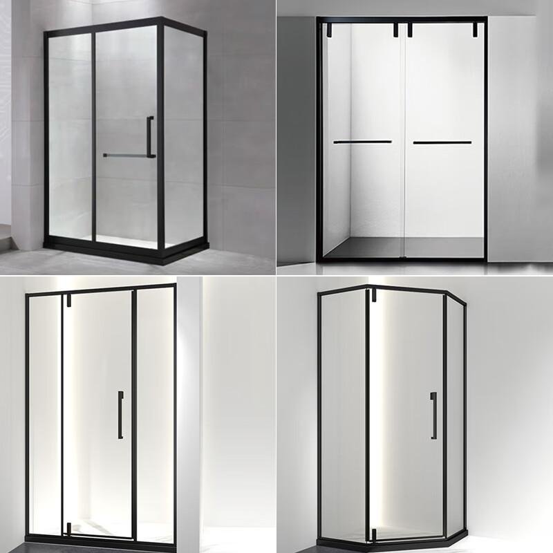 Stock In USA New Product Tempered Glass Frameless Stainless Steel Handle Sliding