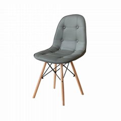 PU Single Chair Coffee Shop Square Pattern DC-U05