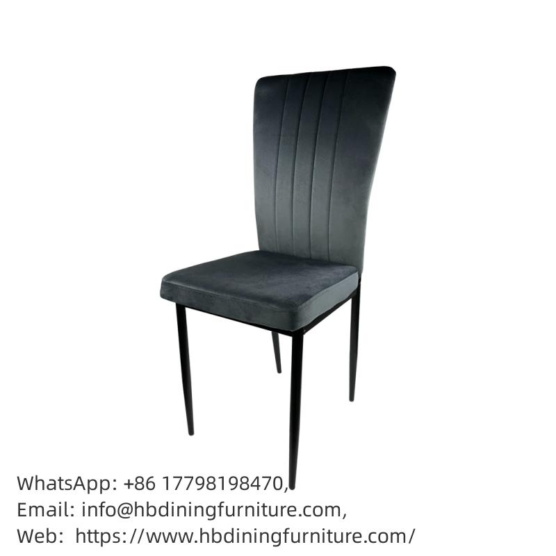 Metal Leg Leather Upholstered Accent Dining Chair DC-U22D