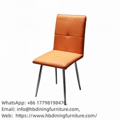 Pu Leather Dining Chair with Metal Legs DC-U83