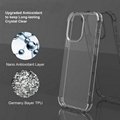 1.5mm Clear Phone Case Soft Silicone Transparent Cover for IP15 IP15 PRO MAX
